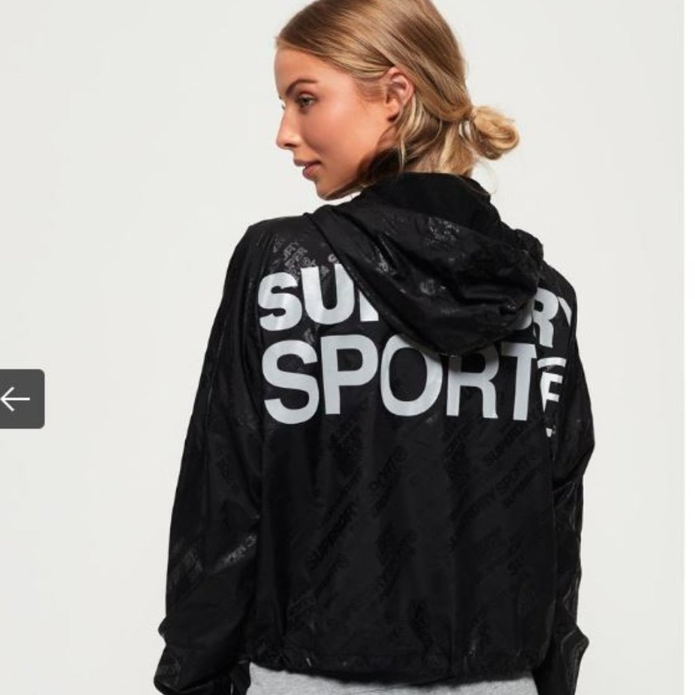 Super Dry women’s cropped windbreaker size US 8